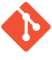 Git logo representing distributed version control system for tracking code changes
