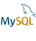 MySQL logo representing relational database management system for web applications